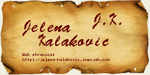 Jelena Kalaković vizit kartica